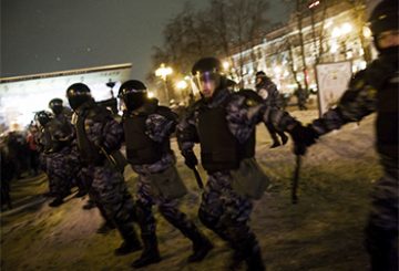 With Vladimir Putin safely elected, riot cops go in