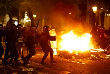 Madrid, riot cops, rubber bullets… ‘This is the new normal’